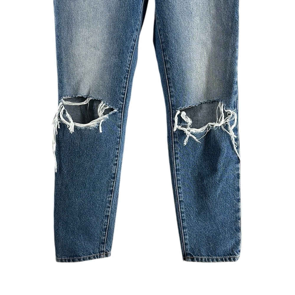 Rolla’s Dusters Jeans highrise slim rigid distressed knee medium wash sz 26 - Picture 11 of 14